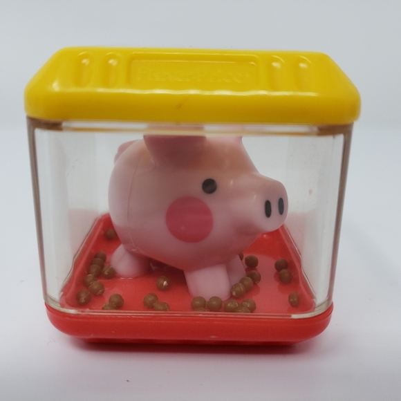 Fisher Price Peek a Boo Blocks Educational Sensory Blocks Pig Piggy Toy - Picture 1 of 15